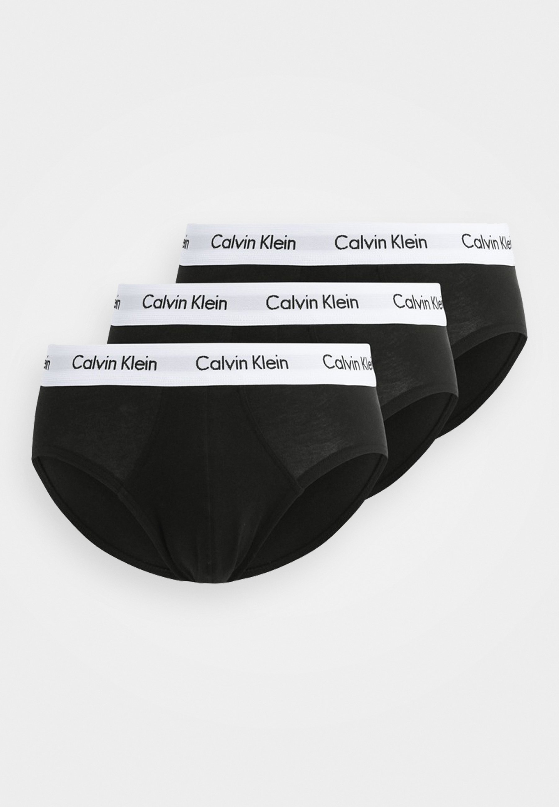 Calvin Klein Ondergoed HIP BRIEF 3-PACK KATOEN STRETCH - Slips - zwart