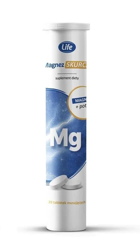 Life Magnez Skurcz, Preparat wspierający funkcjonowanie mięśni, Tabletki musujące