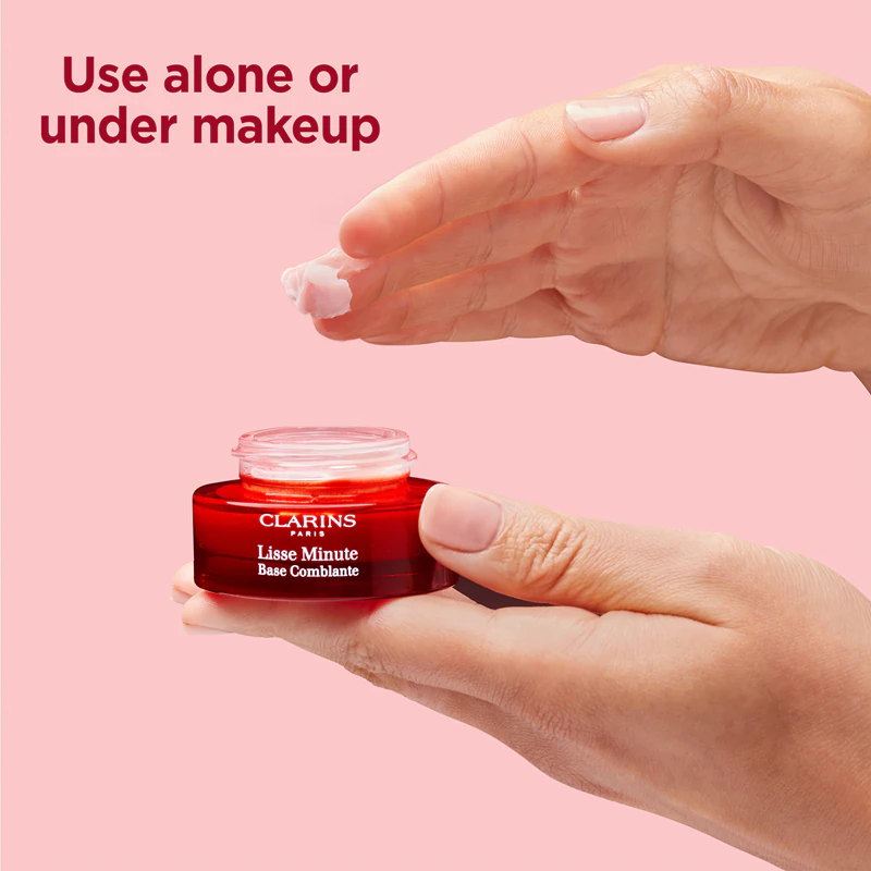 Clarins Instant Smooth Perfecting Touch make-upbasis voor een gladde huid en om poriën te minimaliseren.