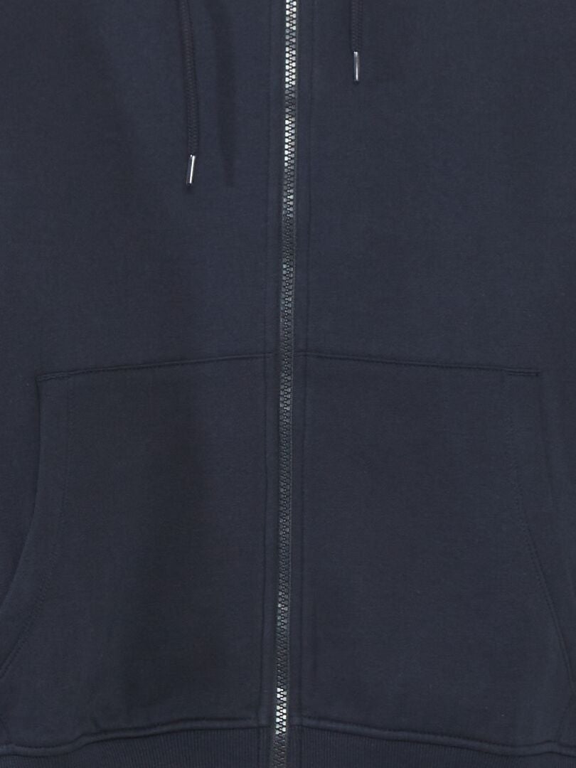Fleece sweatshirt met rits - BLAUW