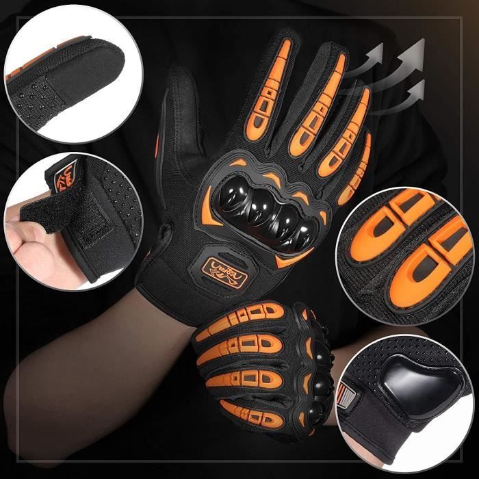 Outdoor Sports Motorcycle Gloves, Full Finger Touchscreen Gloves for Motorcycle Racing