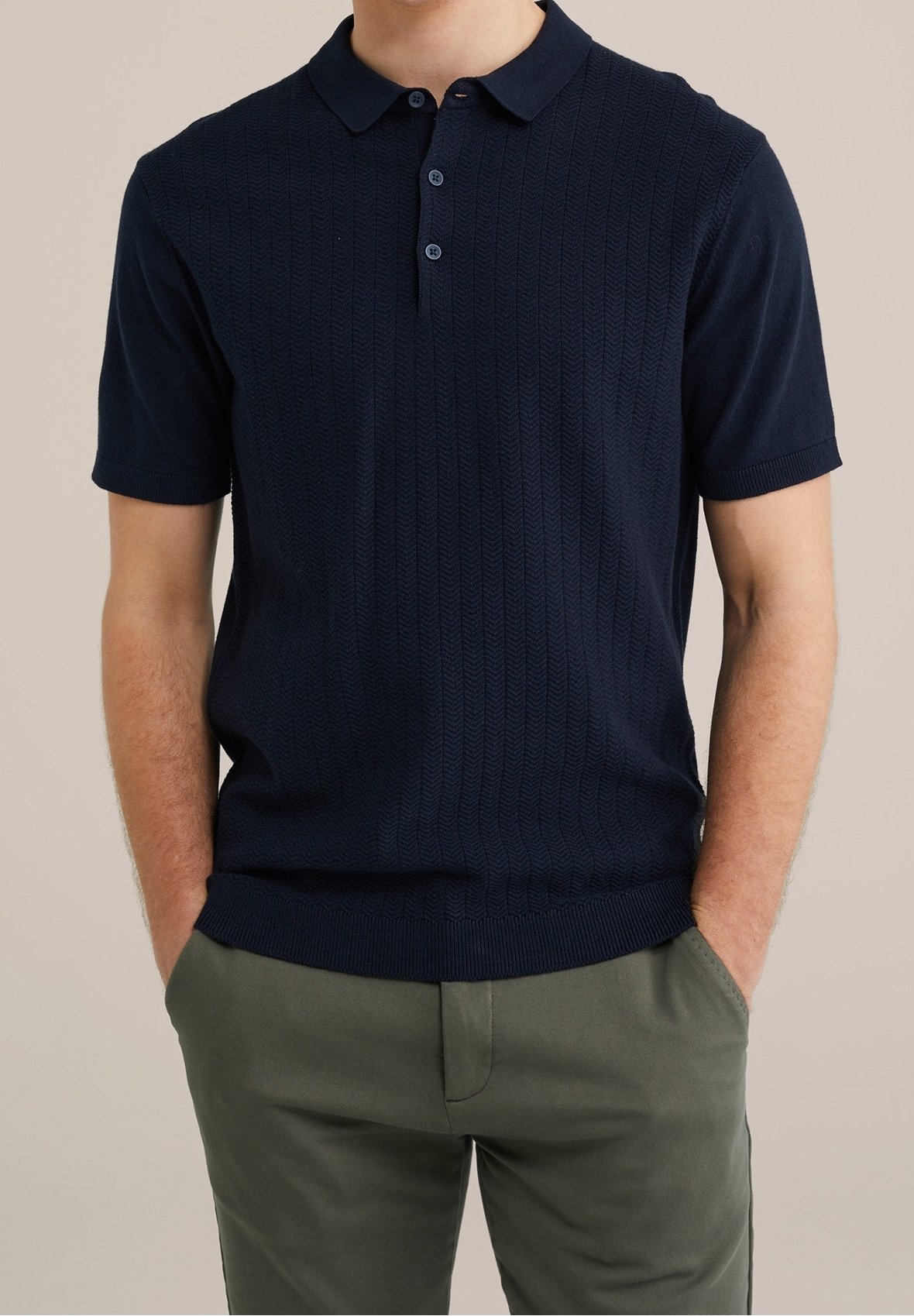 WE Fashion poloshirt - gemêleerd donkerblauw