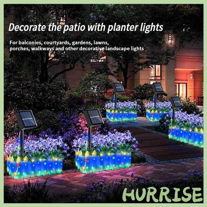 Luces solares Garosa para macetas de exterior, balcones, piscinas y como faros - Verde