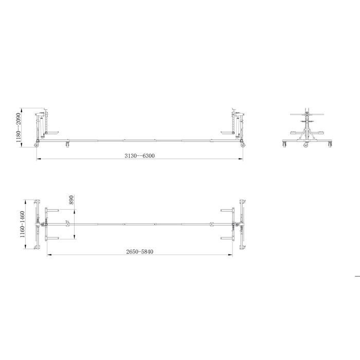 360° rotating body lift – 900 kg – Mobile & hydraulic – Car chassis restoration MW Tools KTB0900