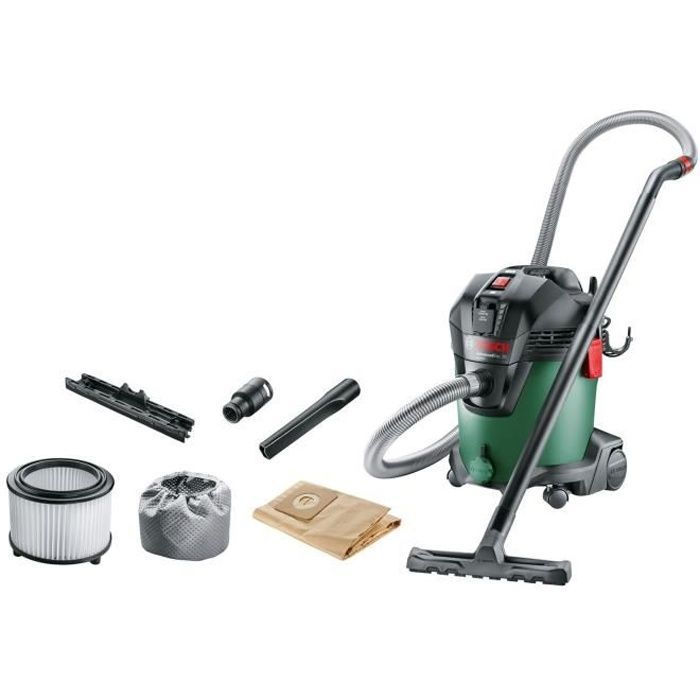 Aspiradora Bosch AdvancedVac 20 para sólidos y líquidos (con accesorios) - 1200 W - 260 mbar/70 l/s - 20 L