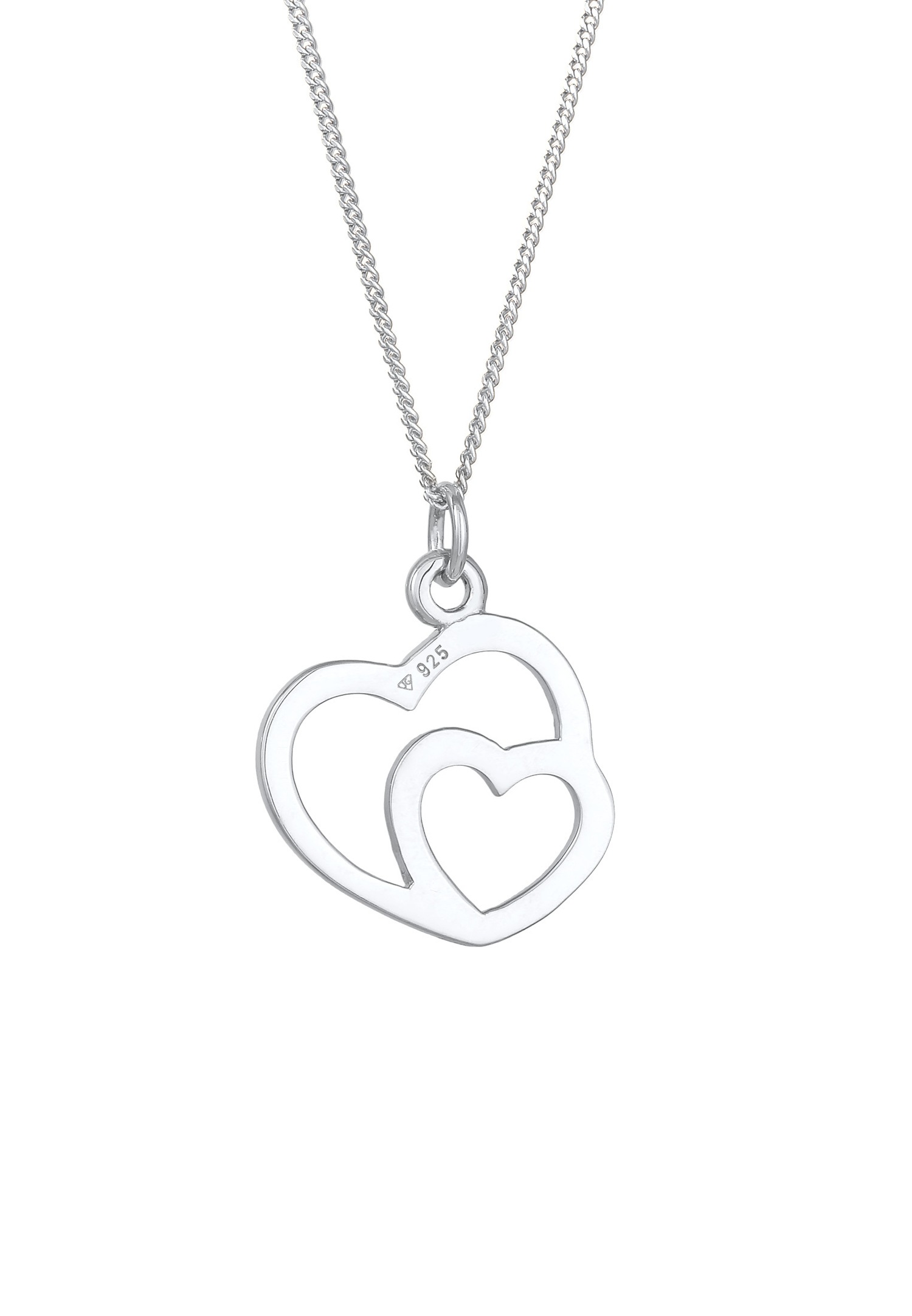 Elli Pendentif Femme Cœur Simple Connecté en Argent massif 925