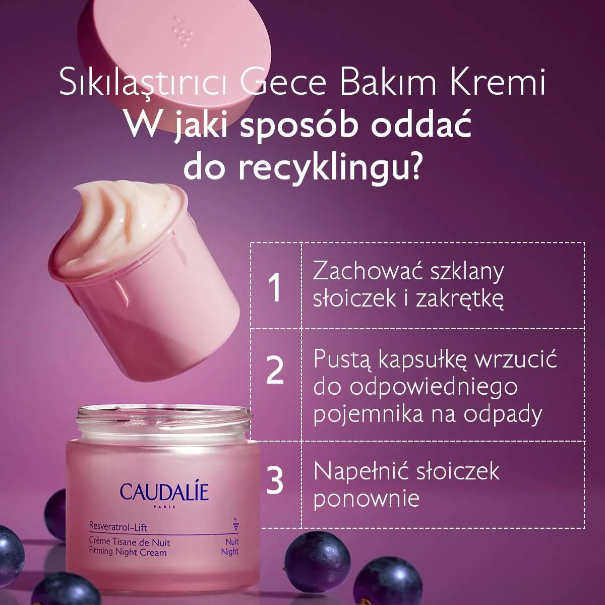 Caudalie Resveratol-Lift Krem na noc - wkład