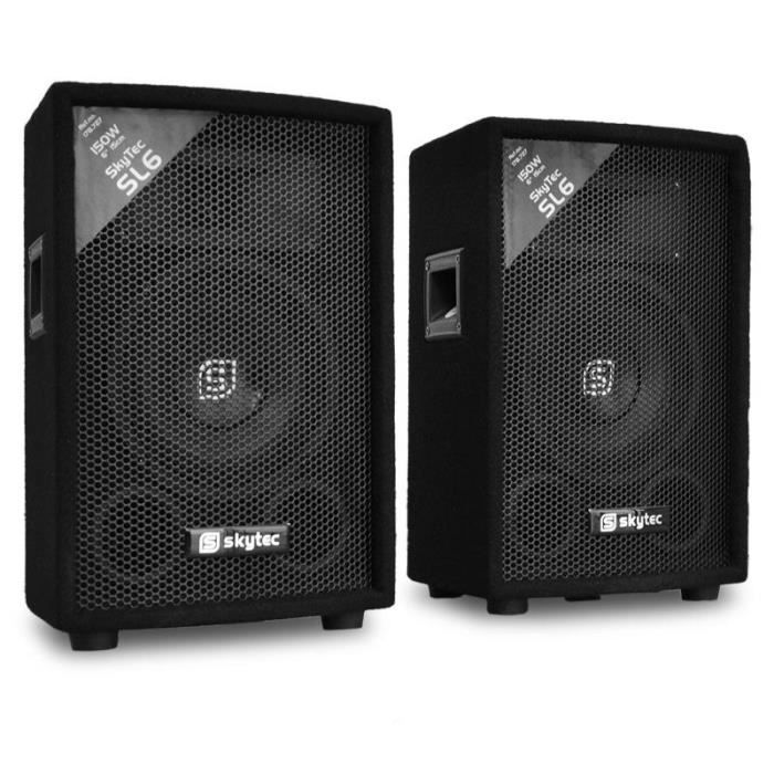Vonyx Pair of SL6 PA Speakerbox 6-inch 150 Watts Passive Speakers, Public Address, Sound System, Public Messages