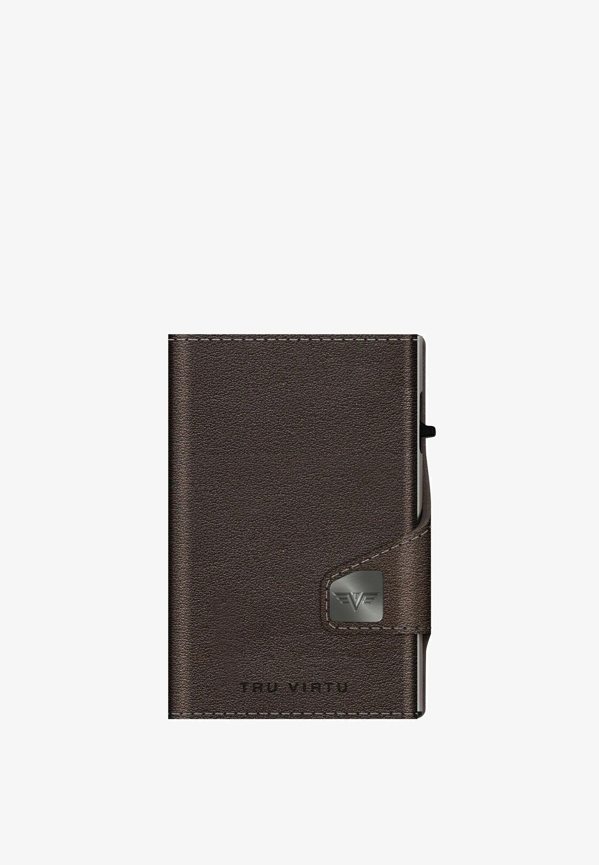 Portefeuille Tru Virtu Click & Slide Classic - Nappa marron argent