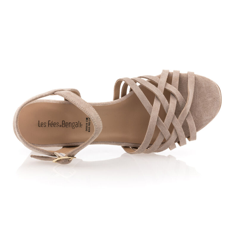 Beige sandaler / åben tå sko til kvinder