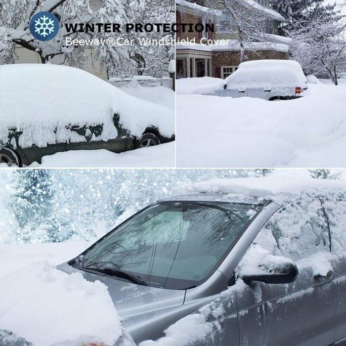 Funda protectora para parabrisas de coche Ahlsen, funda protectora extragruesa para parabrisas de coche: nieve, escarcha, sol, rayos UV.