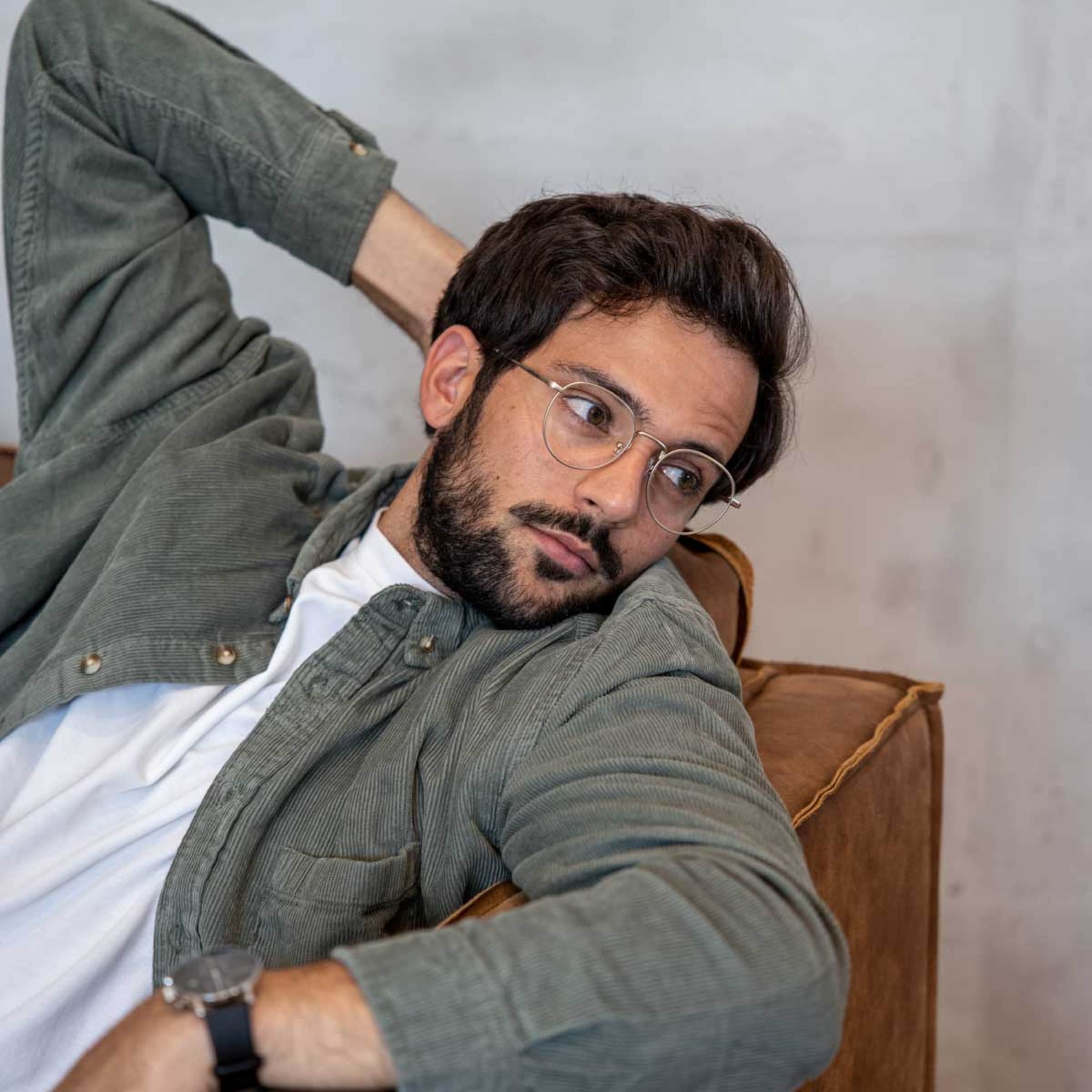 Argent mat londonien avec verres correcteurs