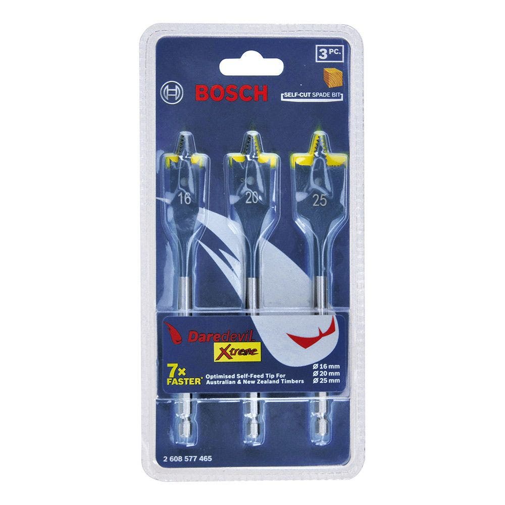 BOSCH Flachbohrer-Set 16–25 mm – DAREDEVIL XTREME – 3-teilig