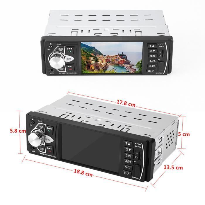4.1 inch HD Stereo Car Radio with Bluetooth Hands-Free Calling and MP5 Player