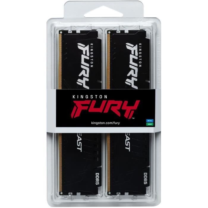 Mémoire DDR5 - KINGSTON - FURY Beast EXPO - 16 Go (2 x 8 Go) - 6000 Mhz - CL30