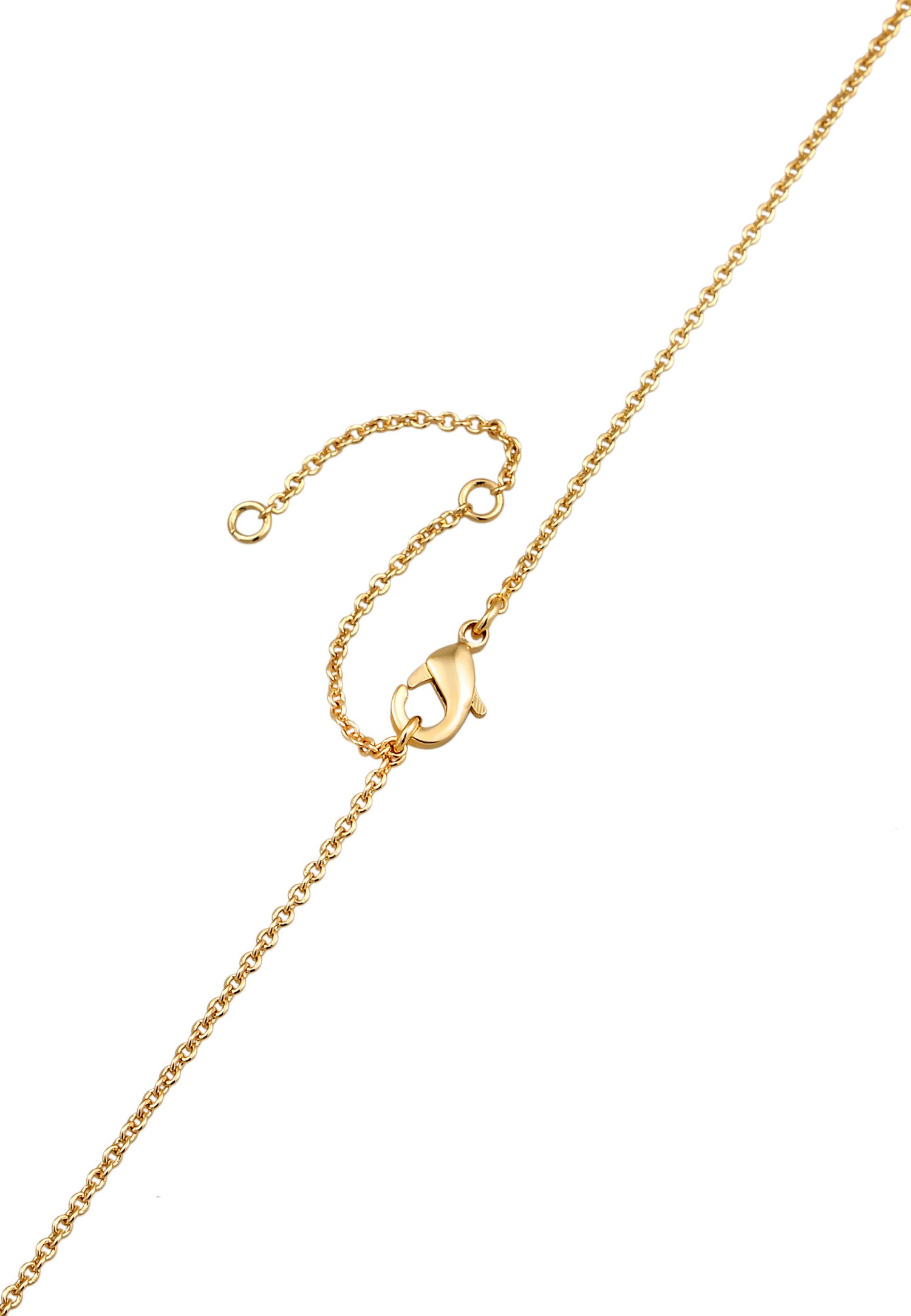 Elli Femmes Cercle Pendentif Rond Géo Couleur Or avec Cristaux