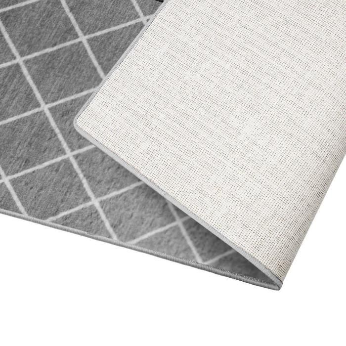 Alfombra de pasillo Cosenza, gris, 80 x 100 cm