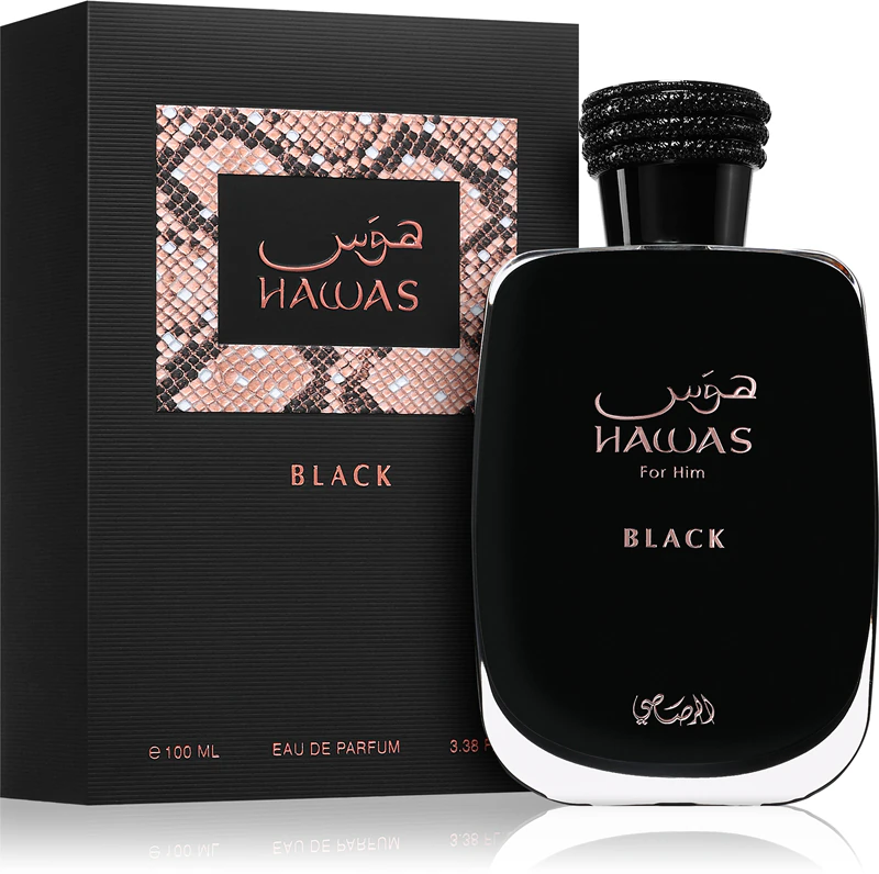Rasasi Hawas Black Eau de Parfum para homens