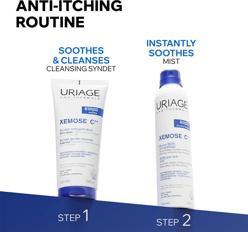 Uriage Xemose C8+ SOS Anti-Itch Mist SOS sprej okamžite upokojuje svrbenie
