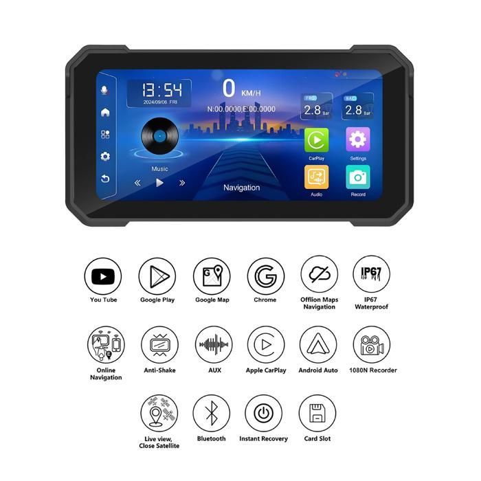 GPS para motocicleta de 6,25