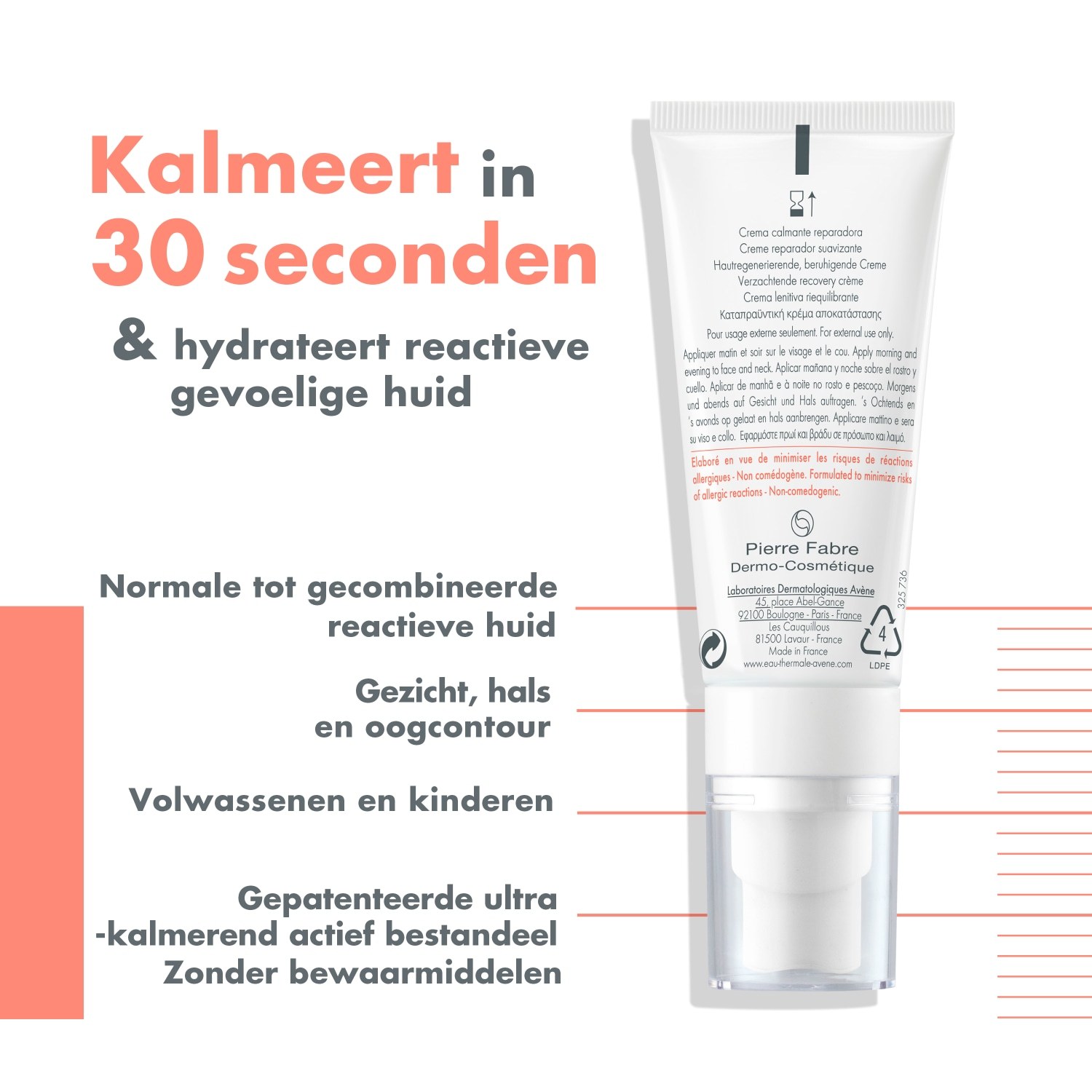 Avène Tolerance Control Face Cream умирујућа крема за регенерацију коже - 40 мл