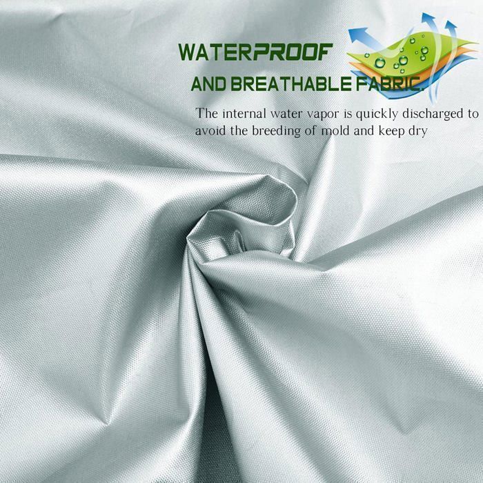 Funda para coche, funda universal para coche 190T totalmente impermeable, transpirable, resistente a la lluvia, la nieve y el calor, 4,9*1,8*1,5 m