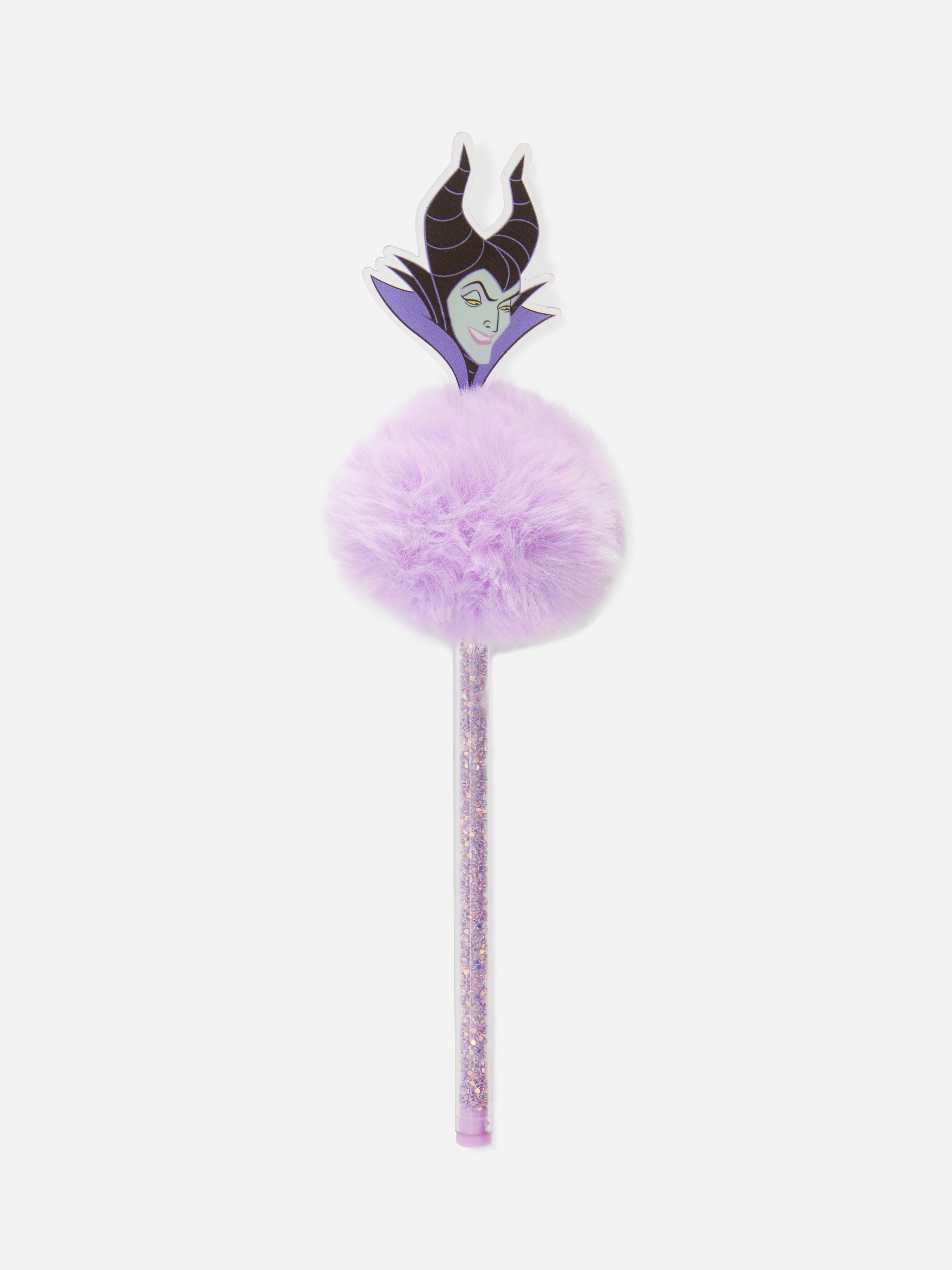 Kynä pompomilla Disney-konnat Hauska kynä Disney-konna-teemalla ja pompomilla päällä