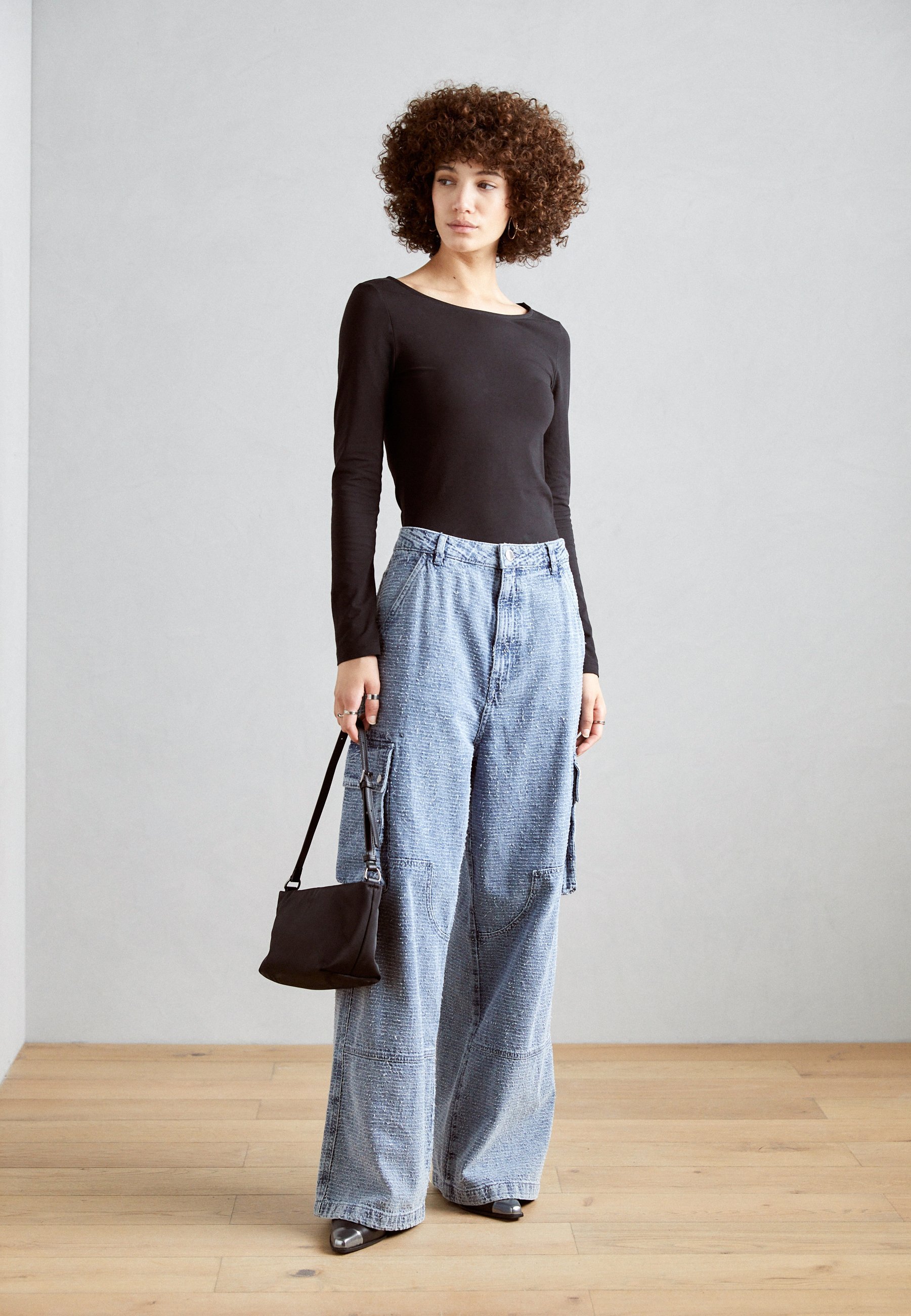 Anna Field top met lange mouwen - zwart