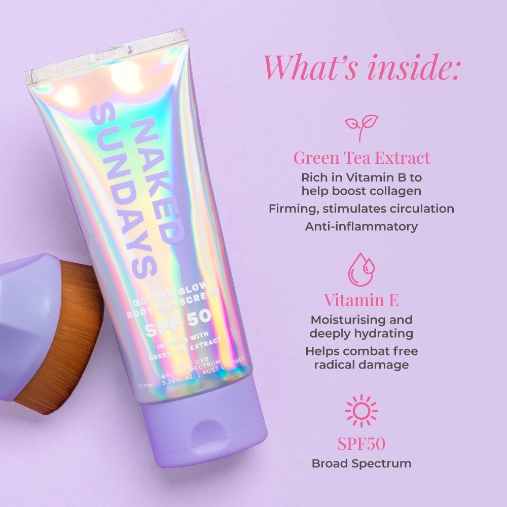Naked Sundays krema za sunčanje SPF 50+ Golden Glow krema za sunčanje tijela - 100 ml