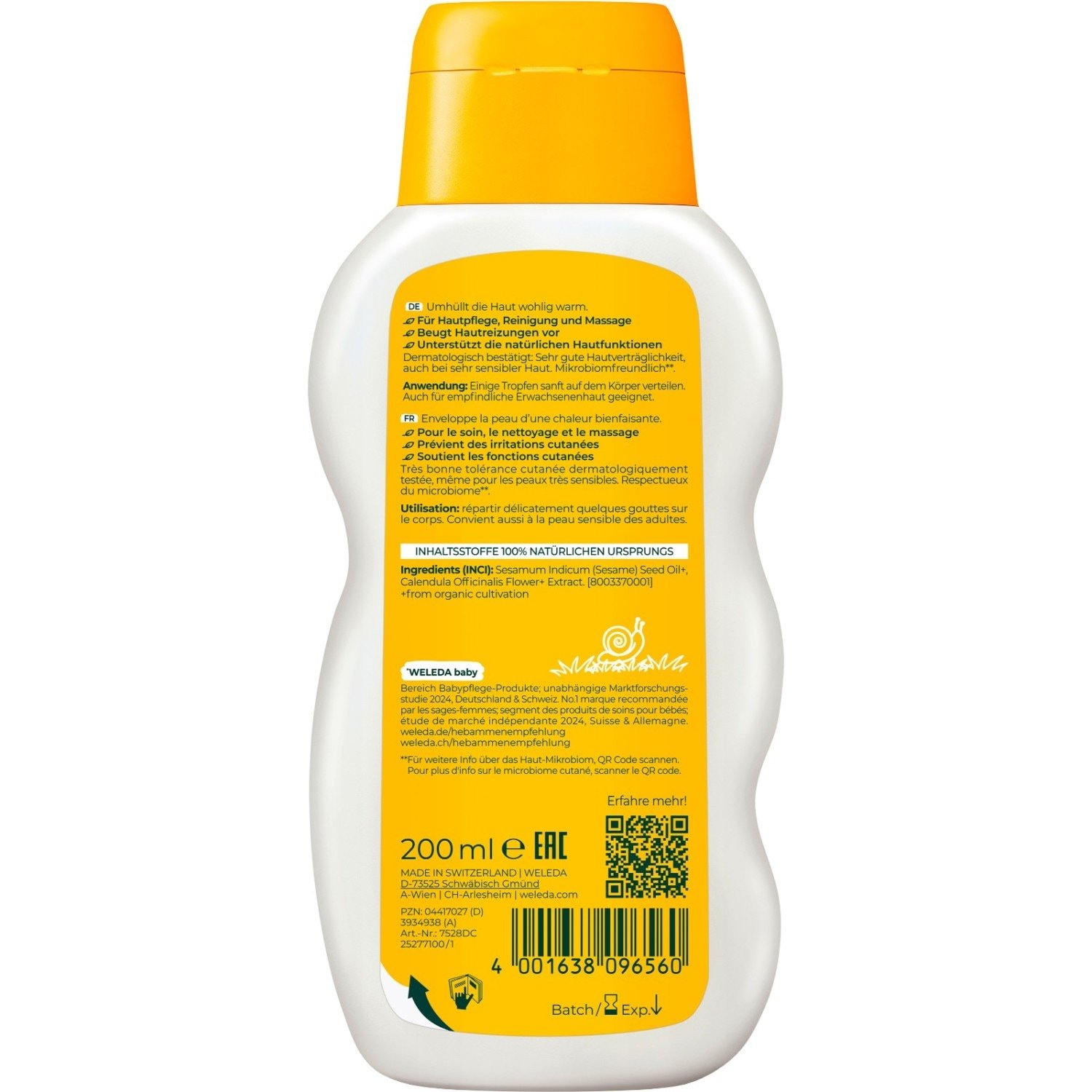 Weleda Körperöl Calendula Pflegendes Babyöl - 200 ml