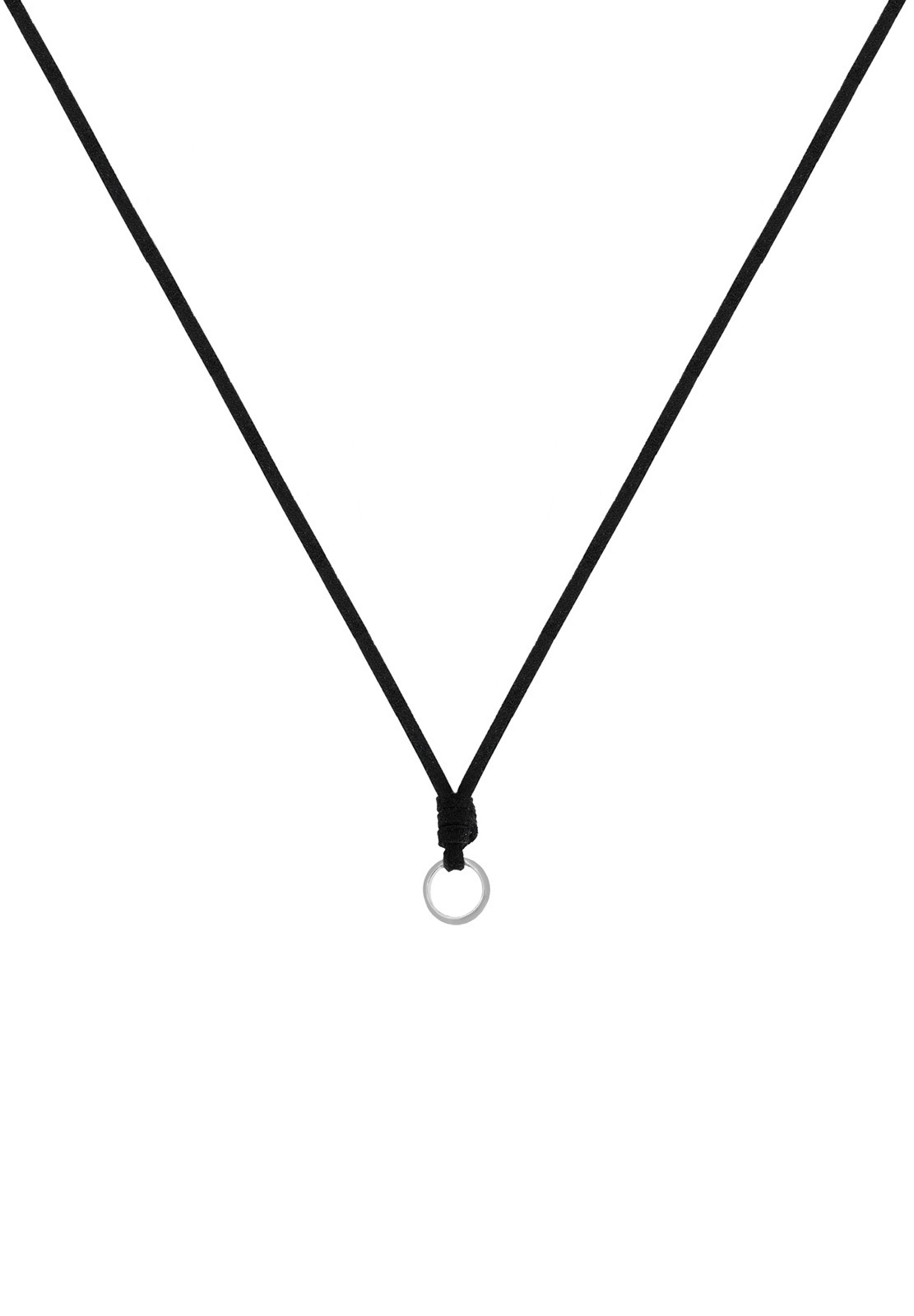 Elli Femme Simple Cuir Velours - (925/1000) Argent
