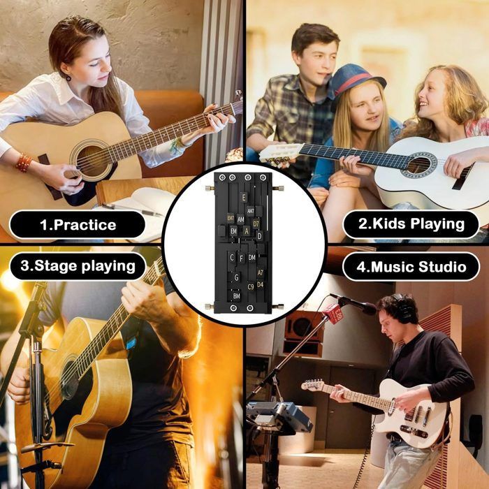 Set di accordatori per chitarra, strumento per premere accordi, attrezzo per allenare gli accordi, accessori per chitarra