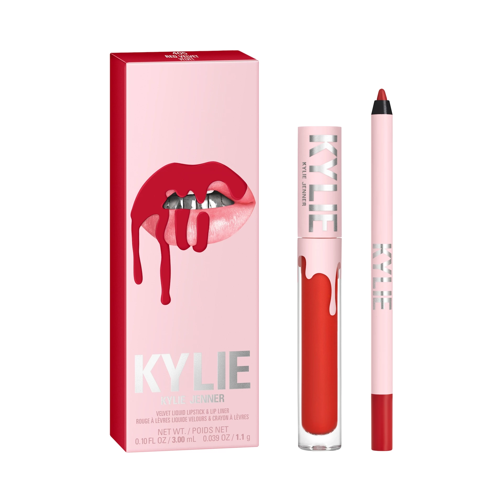Komplet za usne od baršuna 405 Red Velvet - Kylie By Kylie Jenner