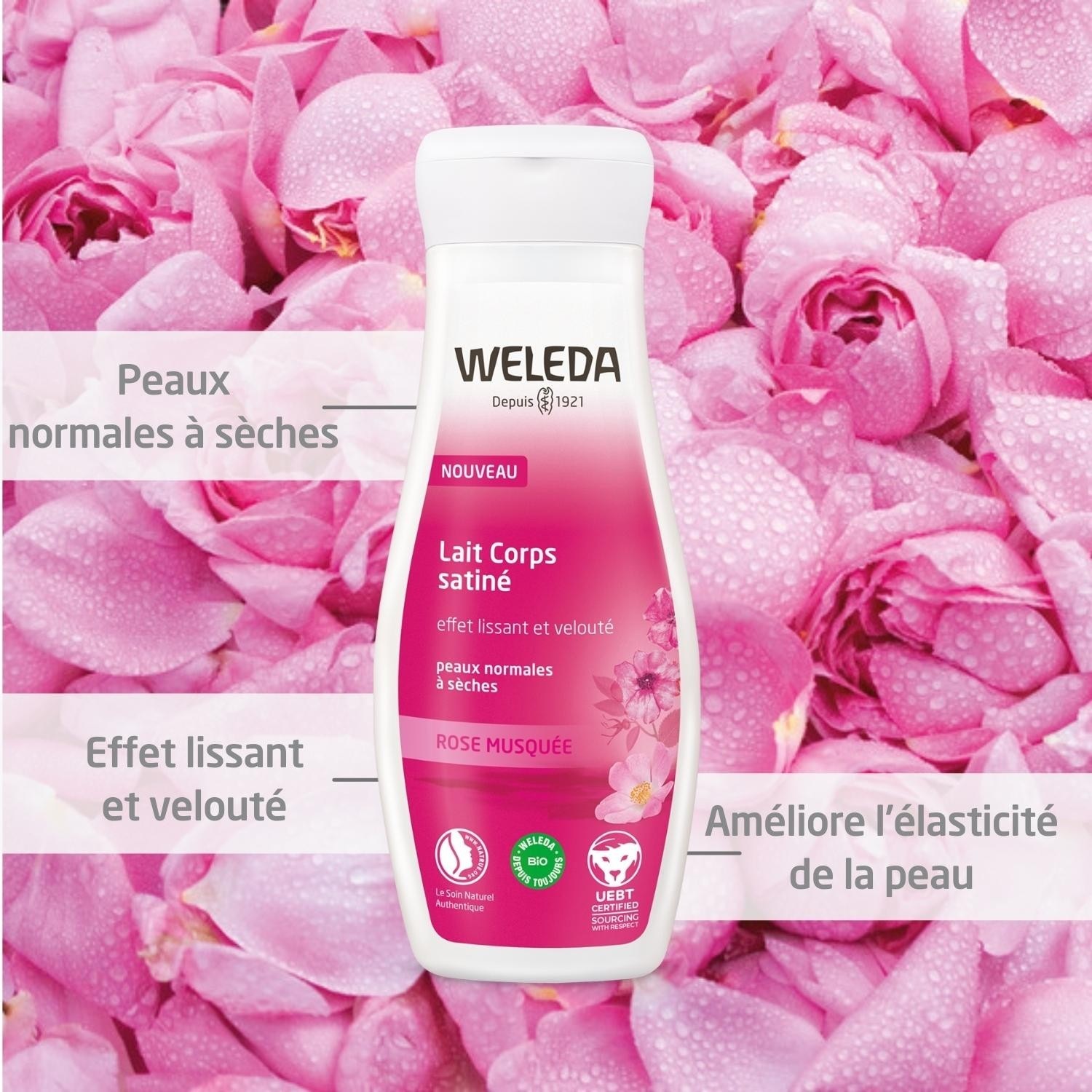 Weleda Rose musquée Lait Corps satiné - 200 ml