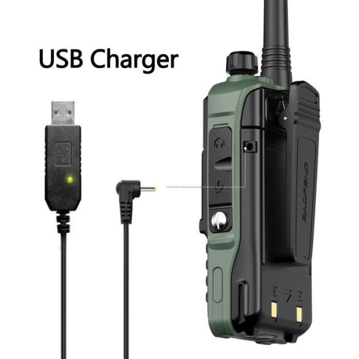 81f6f4 2021 NUEVO UV-S9 Transceptor de radio walkie-talkie más potente 10W 50 KM de largo alcance portátil para Euro-X negro