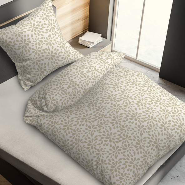 Soft bed linen, 135 x 200 cm, beige