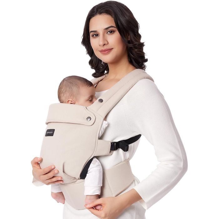 Momcozy-kantoreppu, ergonominen kantoreppu, sopii vauvoille 3,2–20 kg, valkoinen