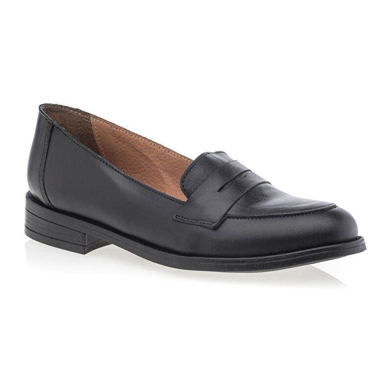 Schwarze Damen-Loafer/Bootsschuhe