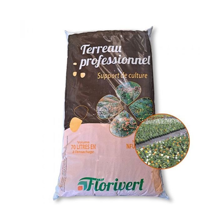 Flori Horticole 70L potting soil for green plants and flowers, fine texture - Florivert NEG01644