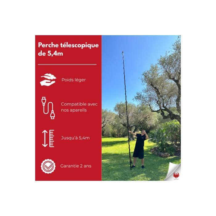 PHOENIX Perche EVO  télescopique 5.4M  pour PRO et DORSAL SPRAYER