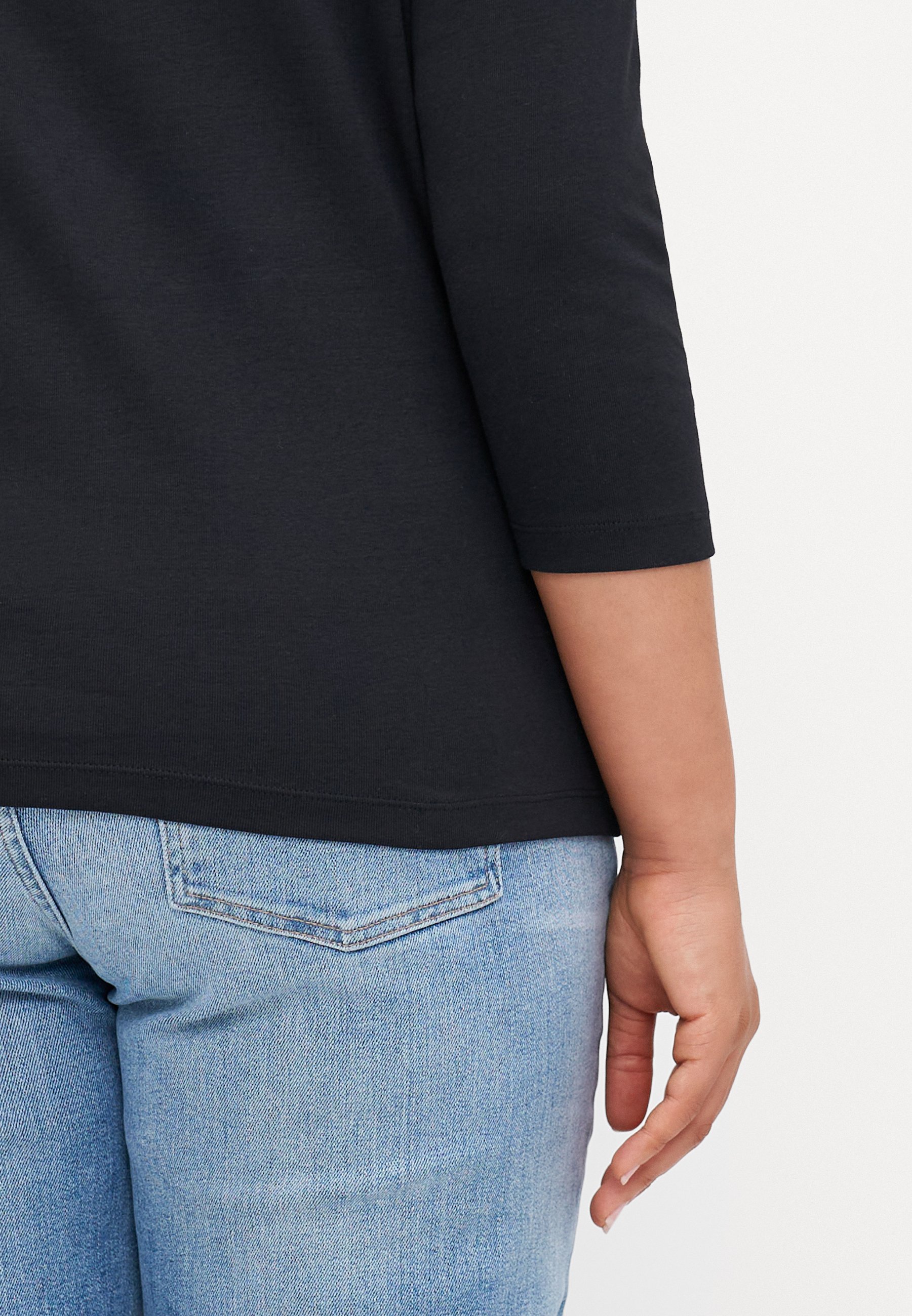 Tommy Hilfiger Curve SLIM CODY BOAT 3/4 - Top met lange mouwen - zwart