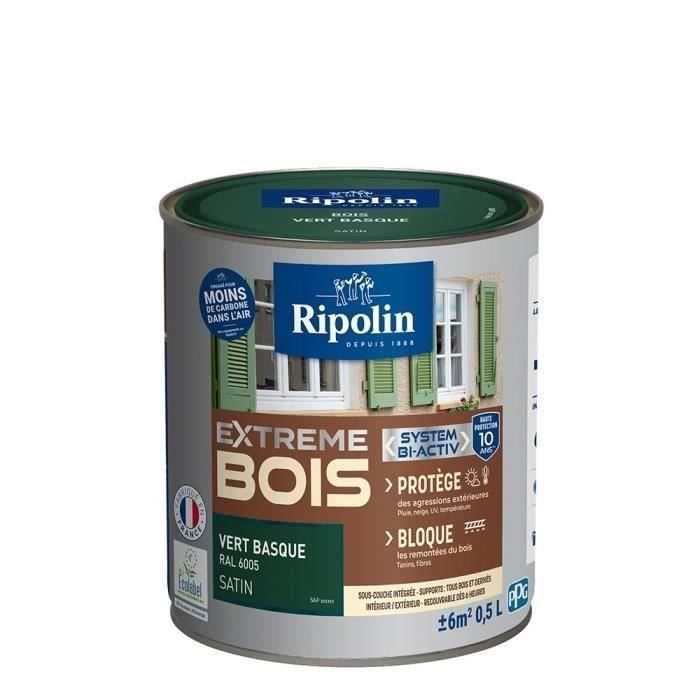 Pintura satinada para madera RIPOLIN de alta protección durante 10 años que protege y realza su madera - Verde vasco