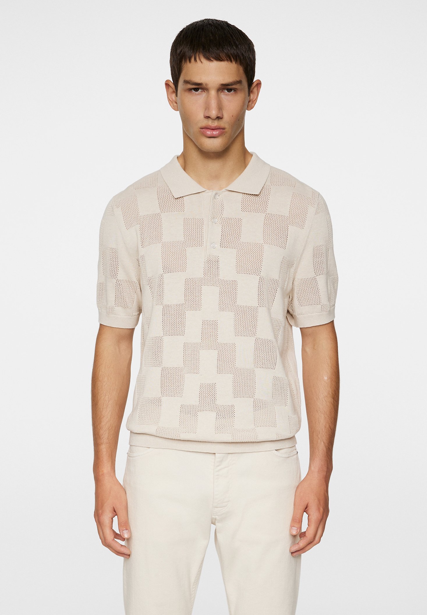 J.LINDEBERG REYMOND STACKED BRIDGE - Poloshirt - moonbeam