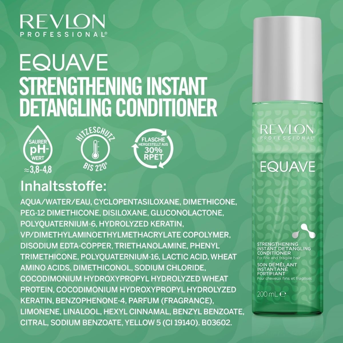 Revlon Professional Equave Strengthening Instant Detangling Conditioner nenoskalojams kondicionieris - 200 ml