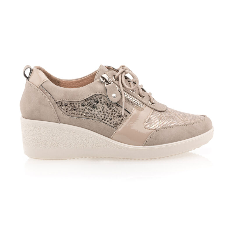 Zapatos cómodos para mujer, color gris.