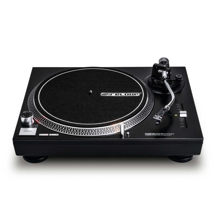 Reloop RP-2000 MK2, toca-discos para DJ com acionamento direto, 33 1/3,45, -8 - 8%, 0,15%, 50 dB, 1 quilograma por centímetro