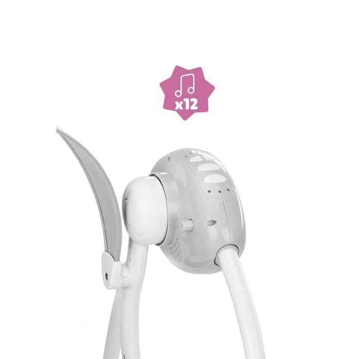 Badabulle Electric Swing Comfort - Foldable - Ultra Compact - Removable Toy Arch, Moonlight