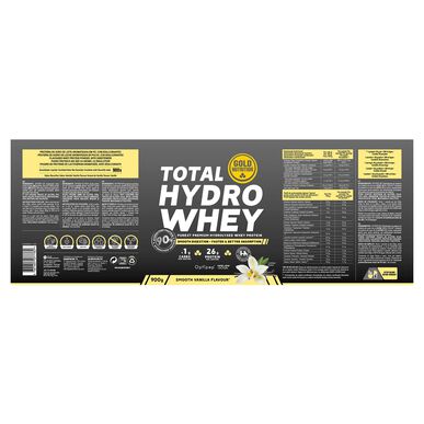 GOLDNUTRITION Total Hydro beljakovinski prašek z okusom vanilije 900 g 900 g