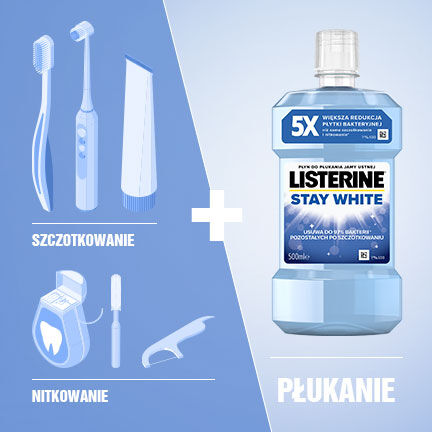 Listerine vodica za ispiranje usta 500ml Stay White