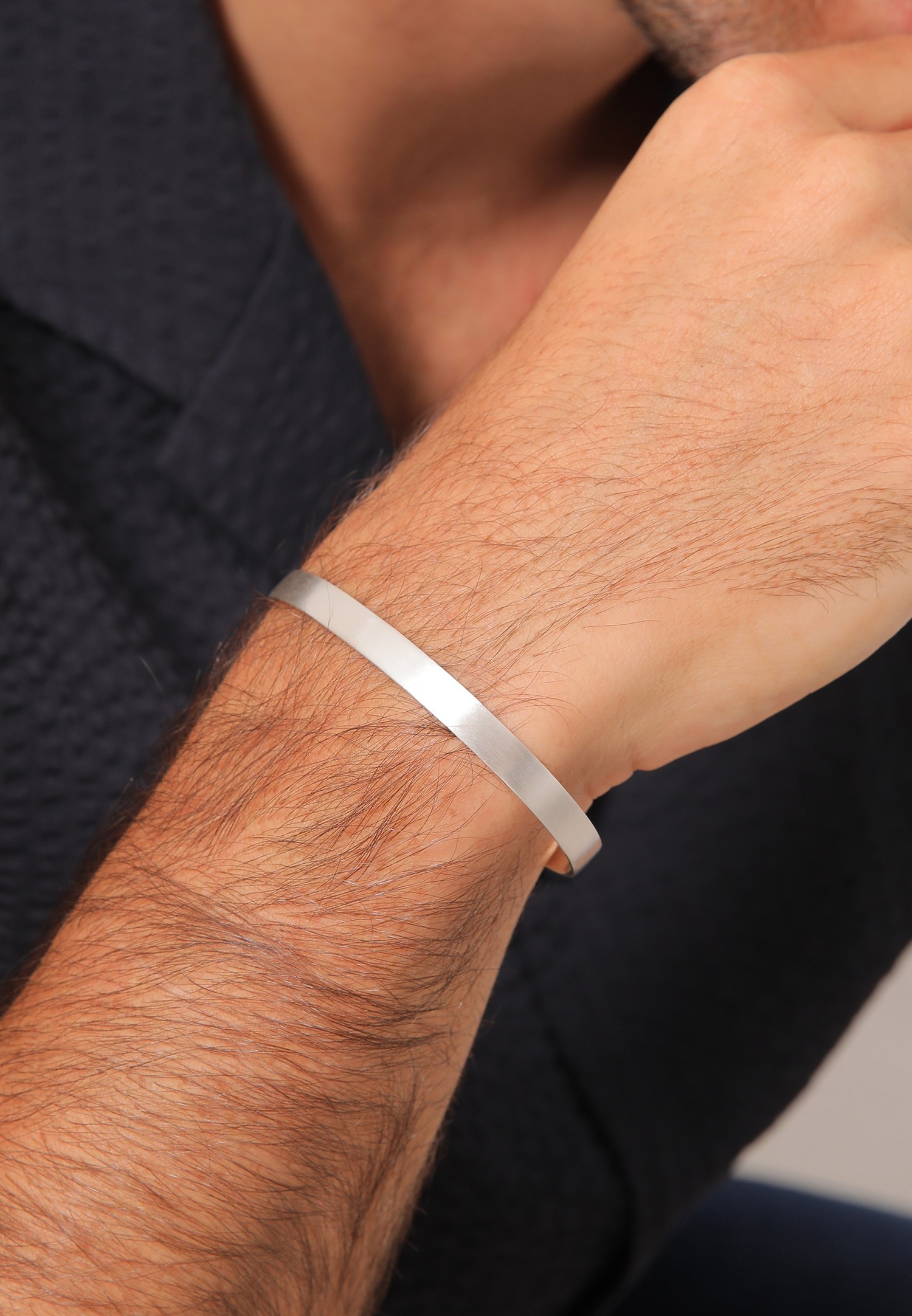KUZZOI Basic Bracelet Homme en Argent sterling 925